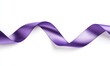 © idharmaian - Purple ribbon swirl, white background, elegant design, gift wrapping
