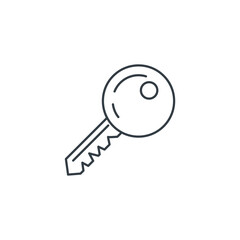 Fototapete - Key icon symbol vector illustration isolated on white background
