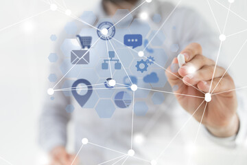 protect cloud information data concept..