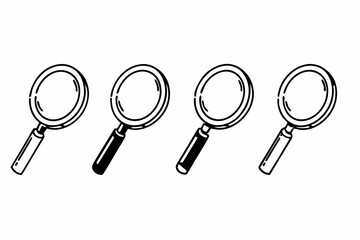 2 same Simple vector icon magnifying glass