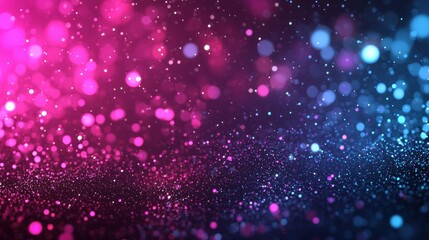 Aufkleber - Abstract futuristic background with glowing particles waving
