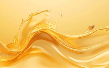Leinwandbilder - Light yellow background, golden texture, flat, clean and simple