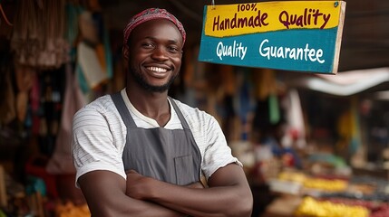 Aufkleber - A man stands in front of a sign that says 