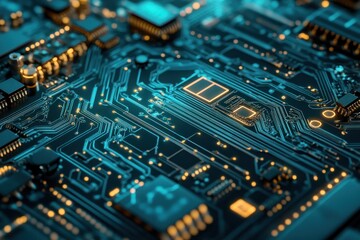 Poster - Close-up of a circuit board showcasing intricate details