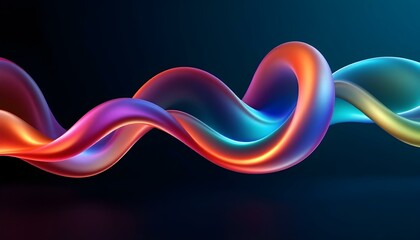 Poster - A sleek and modern desktop wallpaper background featuring abstract waves of red, and black colors against a dark gradient backdrop. Wavy lines in varying shades of golden and red hues. 
