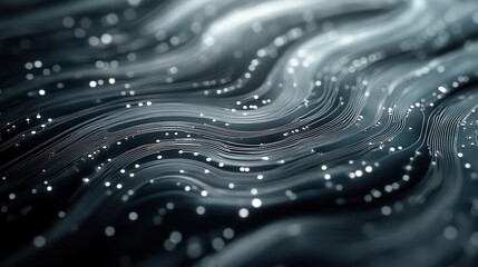 Aufkleber - Abstract digital wave data flow background