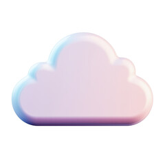 Poster - 3D cloud icon with soft gradient, symbolizing technology and innovation