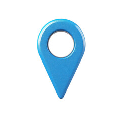 Poster - Blue location pin icon with glossy finish, ideal for maps and navigation