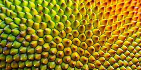 Poster - Surreal Close-Up: Jackfruit Skin Texture, Spiky Surface, Abstract Art