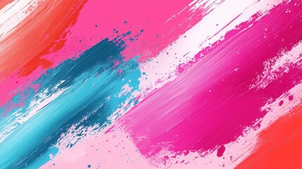 Poster - Abstract colorful paint strokes background