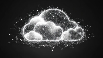 Poster - Abstract cloud computing network connection concept.