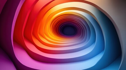 Poster - Abstract colorful spiral tunnel.
