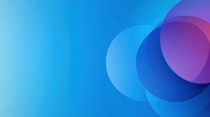 Poster - Abstract blue purple circles background design