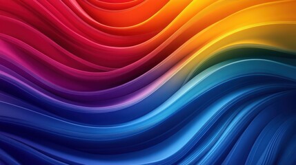 Aufkleber - Abstract colorful wavy background.