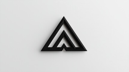 Poster - Abstract Black Triangle Letter A Logo Design