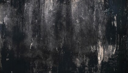 Poster - distressed black grunge texture with subtle white scratches and brushstroke patterns for background or overlays
