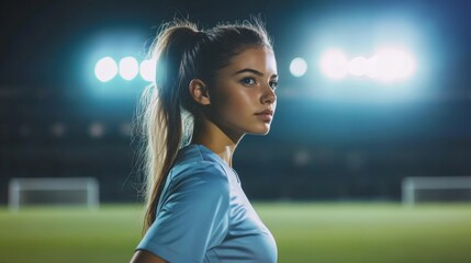 woman playing soccer