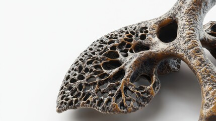 Poster - Intricate Abstract Representation of a Lung Structure with Organic Textures and Unique Patterns for Conceptual Art