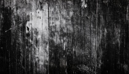 Aufkleber - weathered black and white grunge texture with vertical brush streaks and distressed surface for abstract background