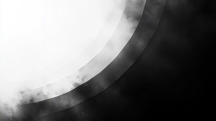 Aufkleber - Abstract grayscale smoky circles, light background, design element