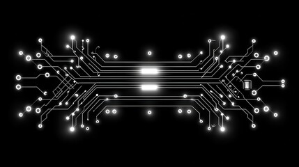 Poster - Abstract glowing circuit board design; technology background; digital concept