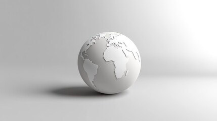 Poster - 3D Earth model on white background