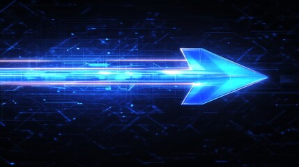 Poster - Illuminating journey abstract space digital art cosmic environment artistic perspective luminous blue arrow