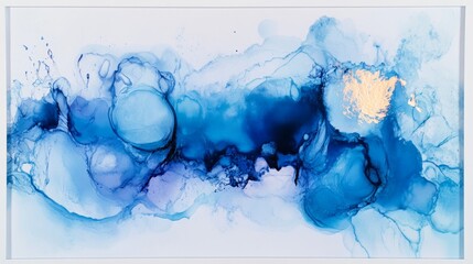 Poster - Creating a serene atmosphere digital canvas abstract art minimalist design aesthetic view pale blue background
