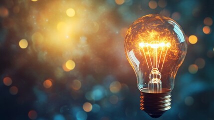 Poster - Illuminating ideas abstract light bulb concept digital art creative space modern view inspiration