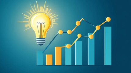 Poster - Illuminating ideas abstract light bulb concept digital art modern gallery vibrant environment artistic perspective creative inspiration