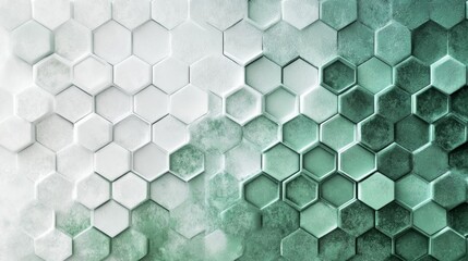 Poster - Creating abstract vertical gradient art hexagon bokeh effects in digital design