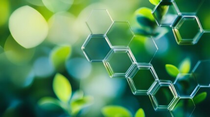 Poster - Bokeh effects showcase studio photography creative space closeup hexagon-shaped gradient