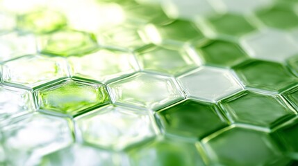 Poster - Captivating closeup of hexagon-shaped bokeh urban photography abstract art nighttime macro view creative lighting