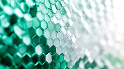 Poster - Captivating hexagon bokeh closeup abstract art digital canvas gradient shift intimate perspective visual poetry