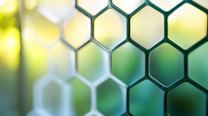 Poster - Captivating closeup of hexagon bokeh studio photography artistic environment macro viewpoint gradient transition