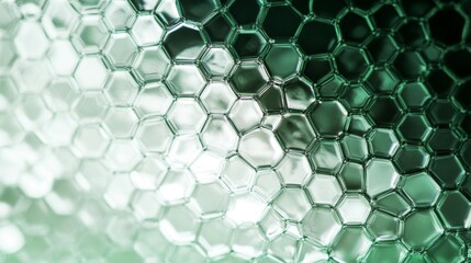 Poster - Illuminated hexagon bokeh transition studio macro photography abstract environment closeup perspective