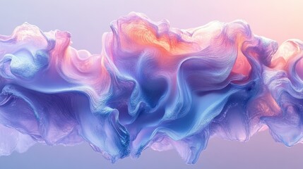 Poster - Abstract pastel swirls, flowing design, soft background, website banner