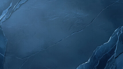 Leinwandbilder - Dark blue textured surface with subtle cracks and patterns, ideal for backgrounds