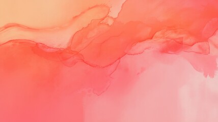 Wall Mural - A vibrant abstract image featuring flowing gradients of warm peach and coral hues, creating a soft and serene atmosphere.