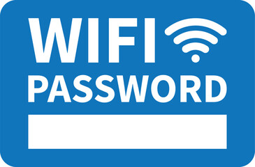 Poster - Wifi password sign isolated on white background . Free wifi symbol icon . Vector illustration