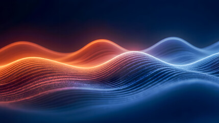 Fototapete - Colorful Abstract Waves in Motion with Glowing Lines and Fluid Dynamics Representing Energy Flow and Technology Background