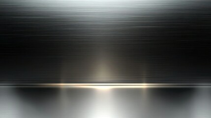 Poster - Abstract Silver Metal Background with Soft Light Reflection