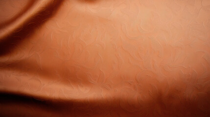 Poster - Luxurious fabric with smooth texture in warm orange tones, perfect for elegant decor