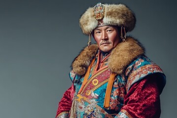 Wall Mural - Traditional Mongolian Winter Attire