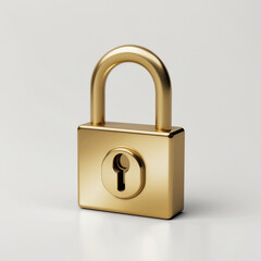 Golden Padlock Symbolizing Security and Protection in Digital Realm