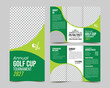© plus _ stocks - golf trifold brochure design template, golf events sports template