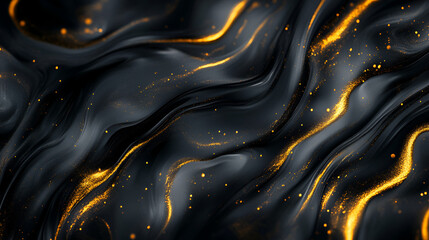 Poster - abstract liquid gold: a mesmerizing abstract art composition, where liquid gold shimmers and flows t