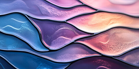 Poster - abstract fluid art: a mesmerizing close-up of abstract fluid art featuring an array of vibrant blue,
