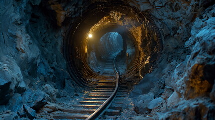 Wall Mural - An extreme situation in a coal mine - a collapse h_007