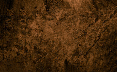 Fototapete - Old wall texture cement dark black brown background abstract grey color design are light with white gradient background.
